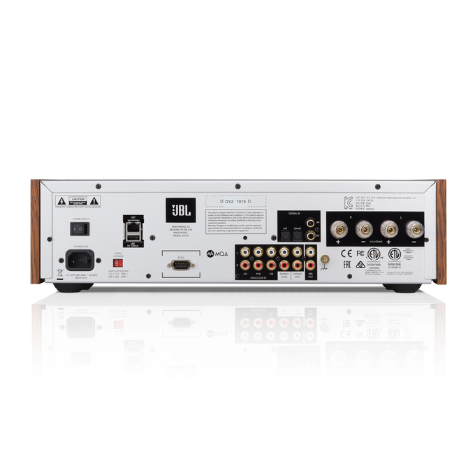 JBL SA750 - Teak - Streaming Integrated Stereo Amplifier – Anniversary Edition - Back image number null